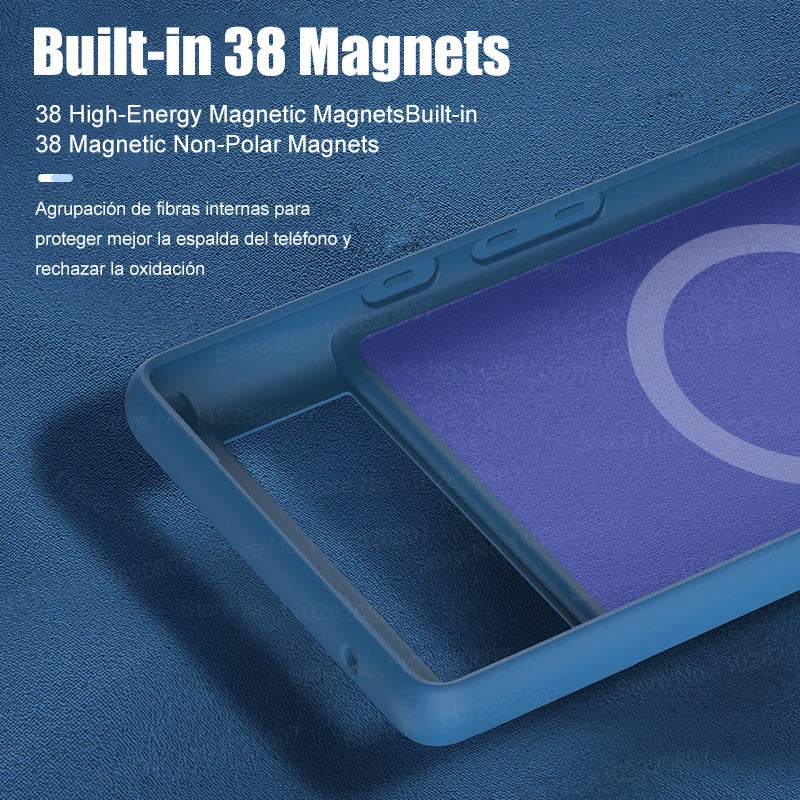 Luksus Magsafe Magnetisk Etui For Google Pixel 8 7 6 Silikon Trådløs Lading Sjokkresistent Etui