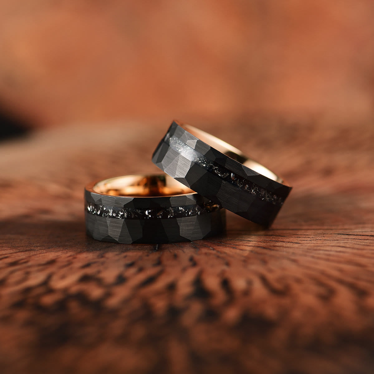 Ares - 8mm svart turmalin wolframkarbid ring