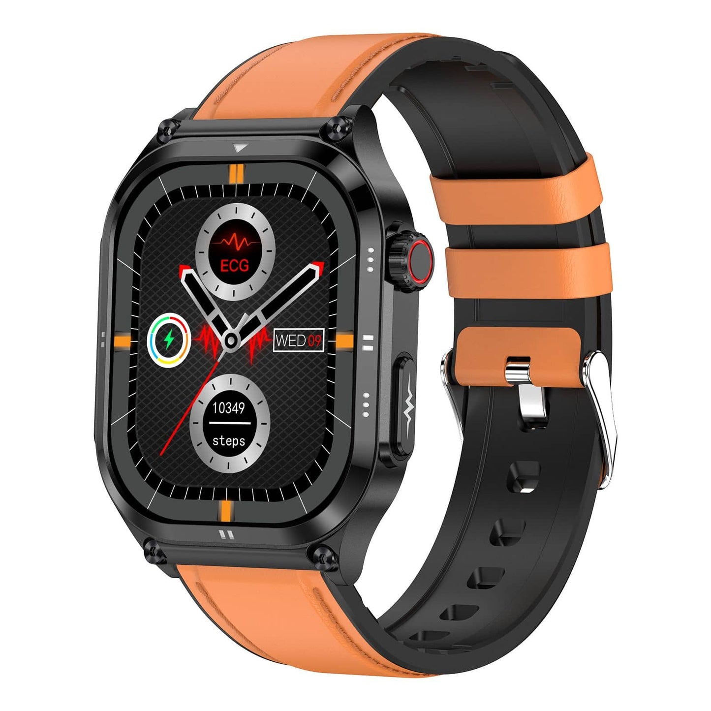 Norvo | Amoled Slim Blodglukose Utendørs Ecg/Ekg Bluetooth Anrop Helsemåling Smartklokke