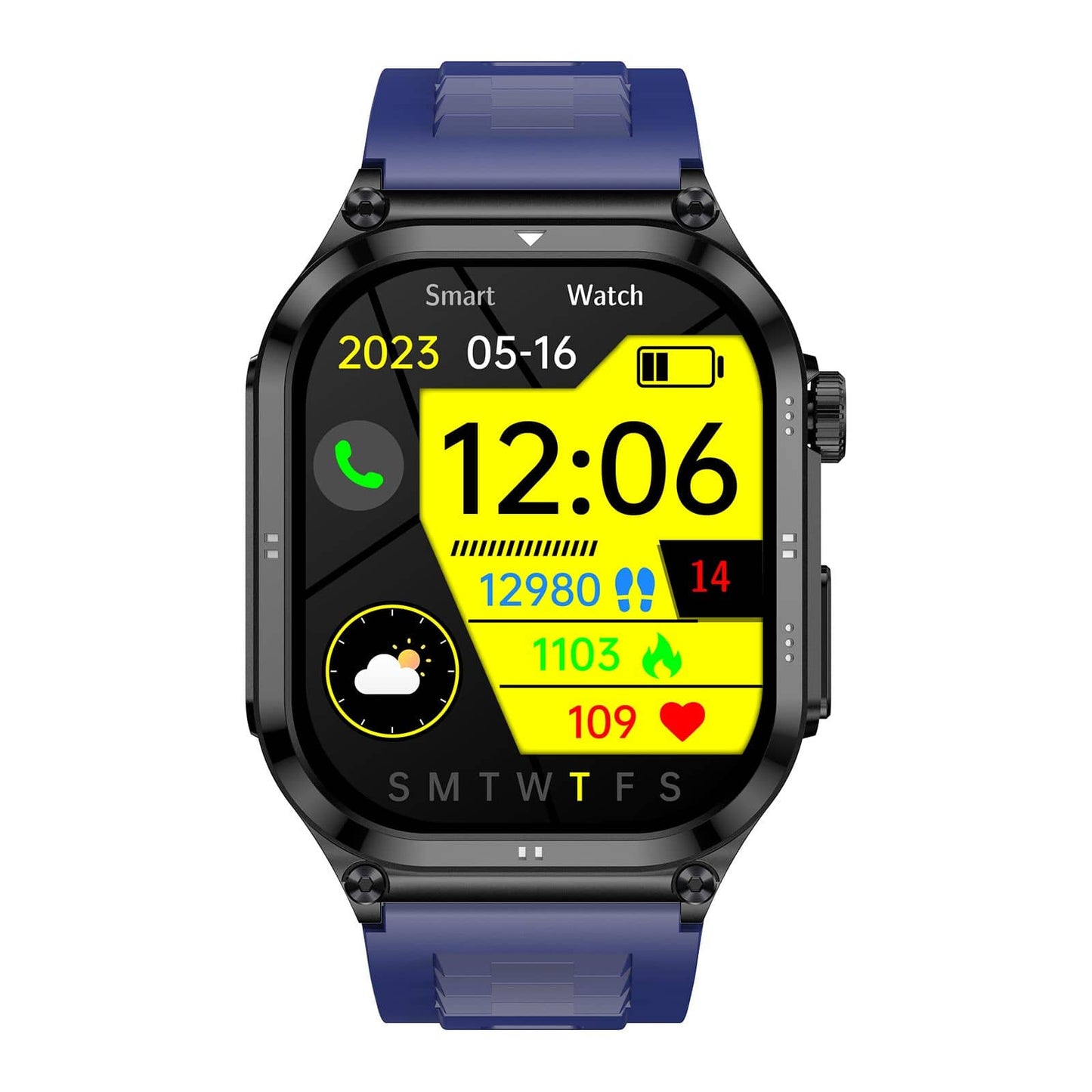Norvo | Amoled Slim Blodglukose Utendørs Ecg/Ekg Bluetooth Anrop Helsemåling Smartklokke