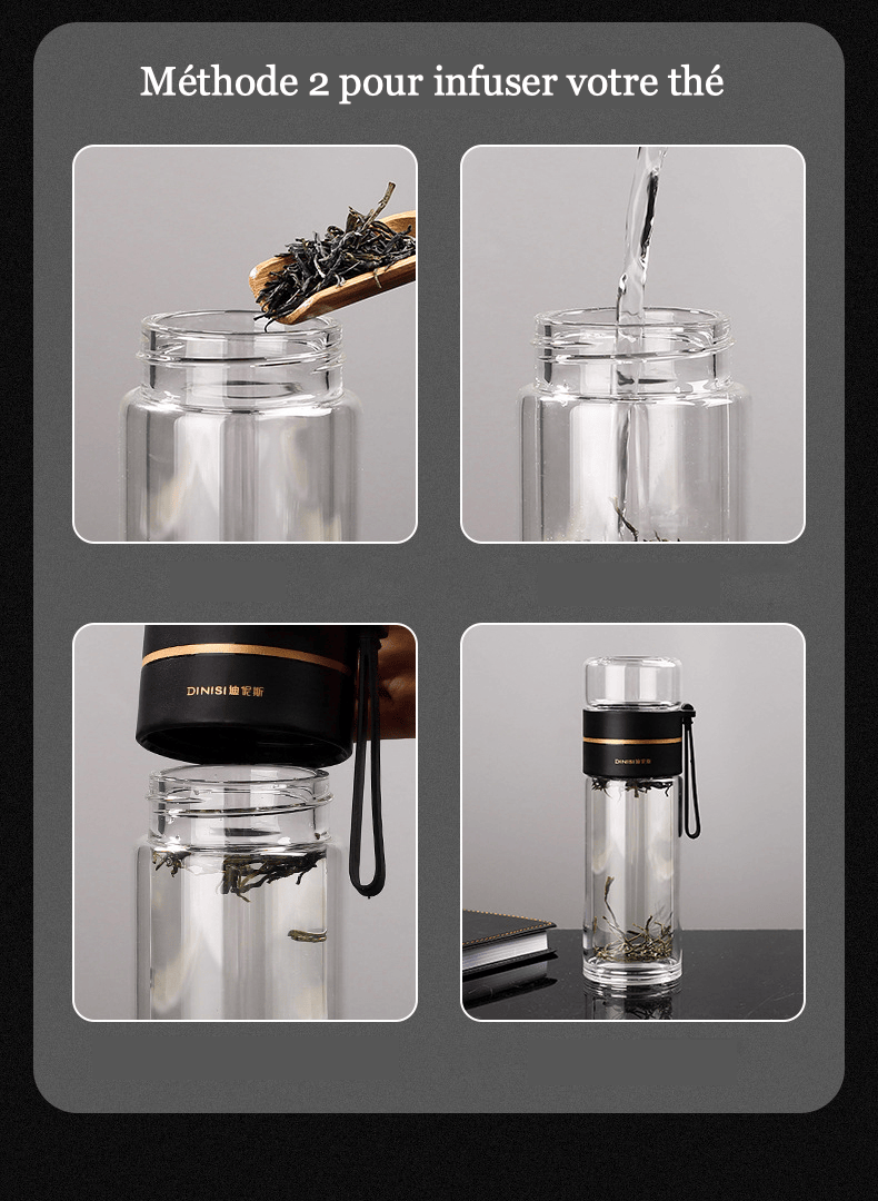 Norvo teinfuser i krystallklart glass