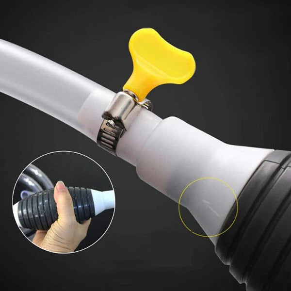 Norvo | Manuell overføringspumpe, hånddrevet væskepumpe med fleksibel slange for drivstoff, olje og vann