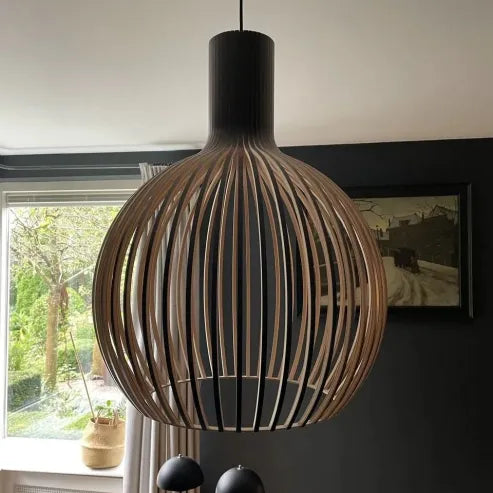 Nordisk tre-fuglebur-lampe, japansk kreativ tre-hengende-lampe