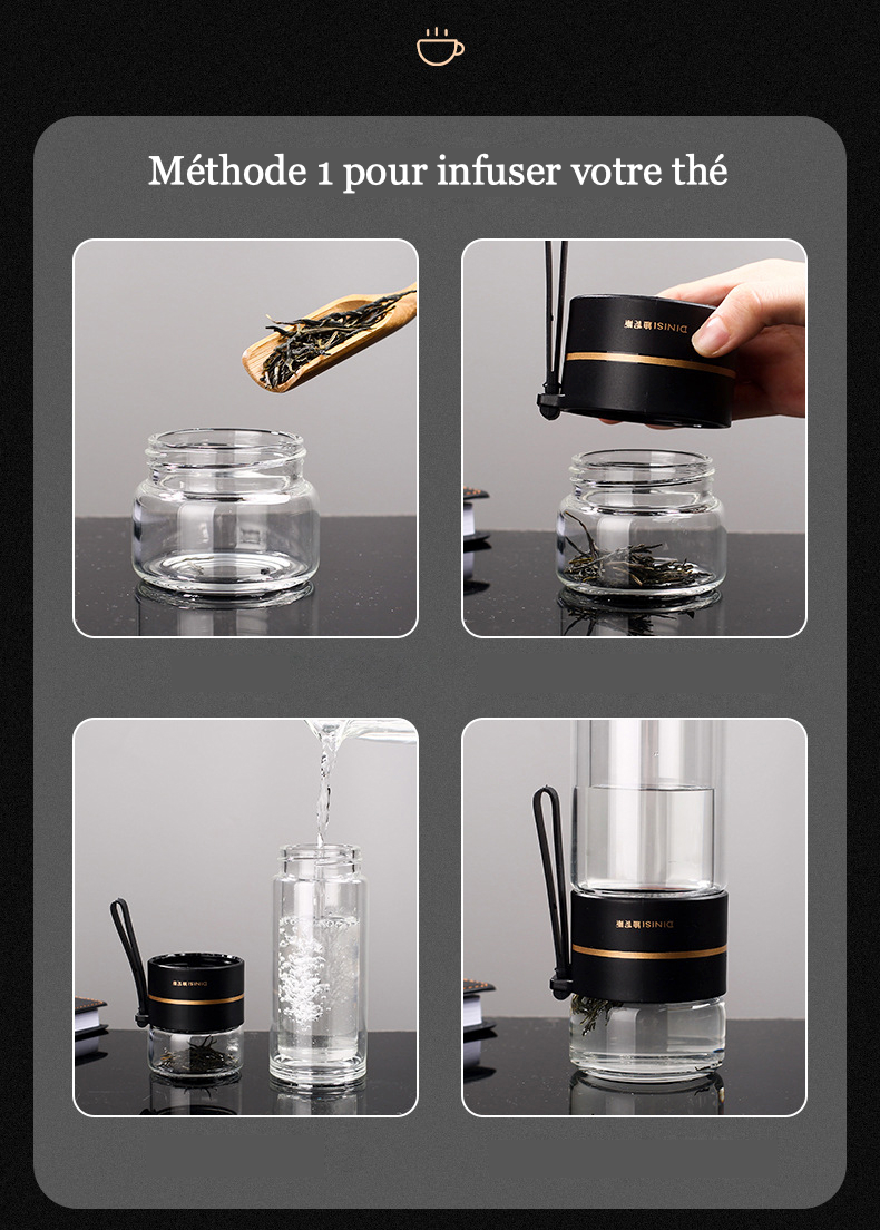 Norvo teinfuser i krystallklart glass