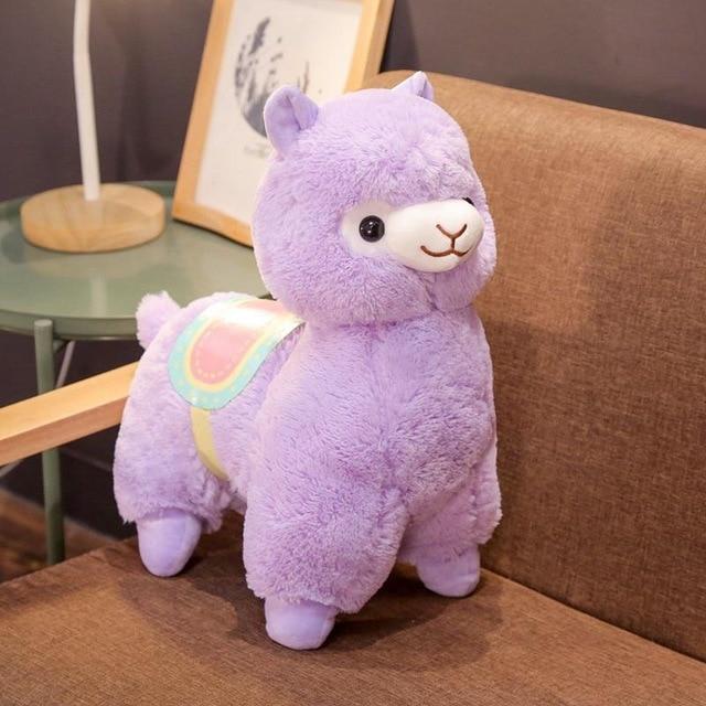 Norvo | Kawaii Rosa Lilla Hvit Fluffy Alpaca Plushie Samling