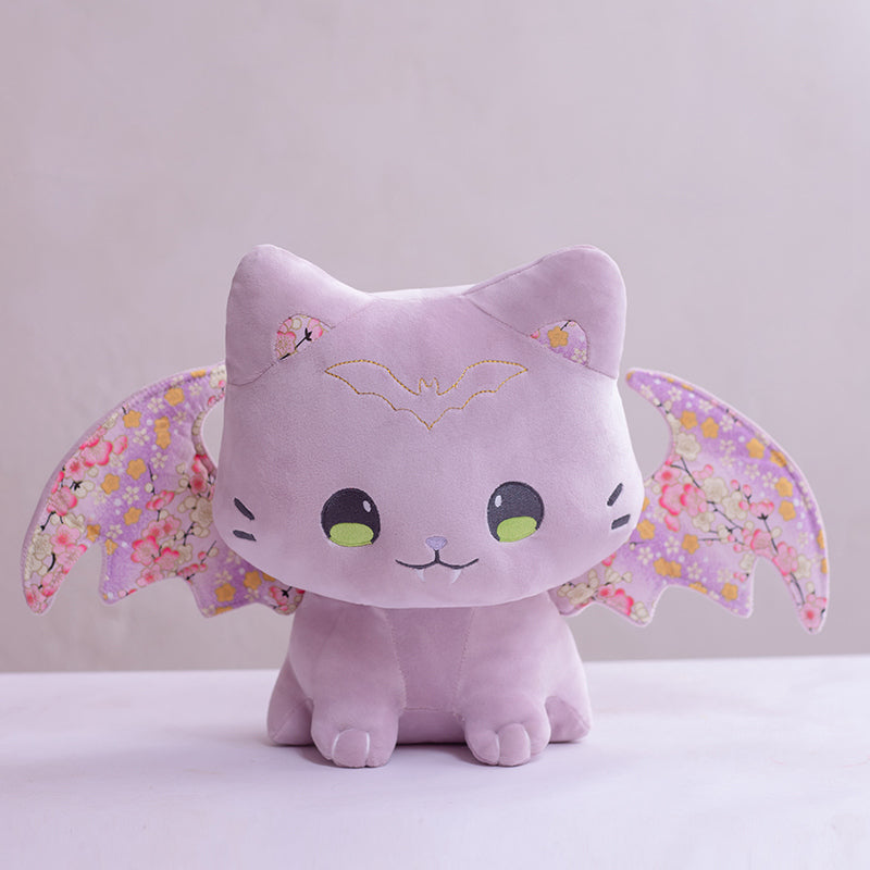 Norvo | Luna & Solis de Kawaii Sakura Katter med Vinger Plushies