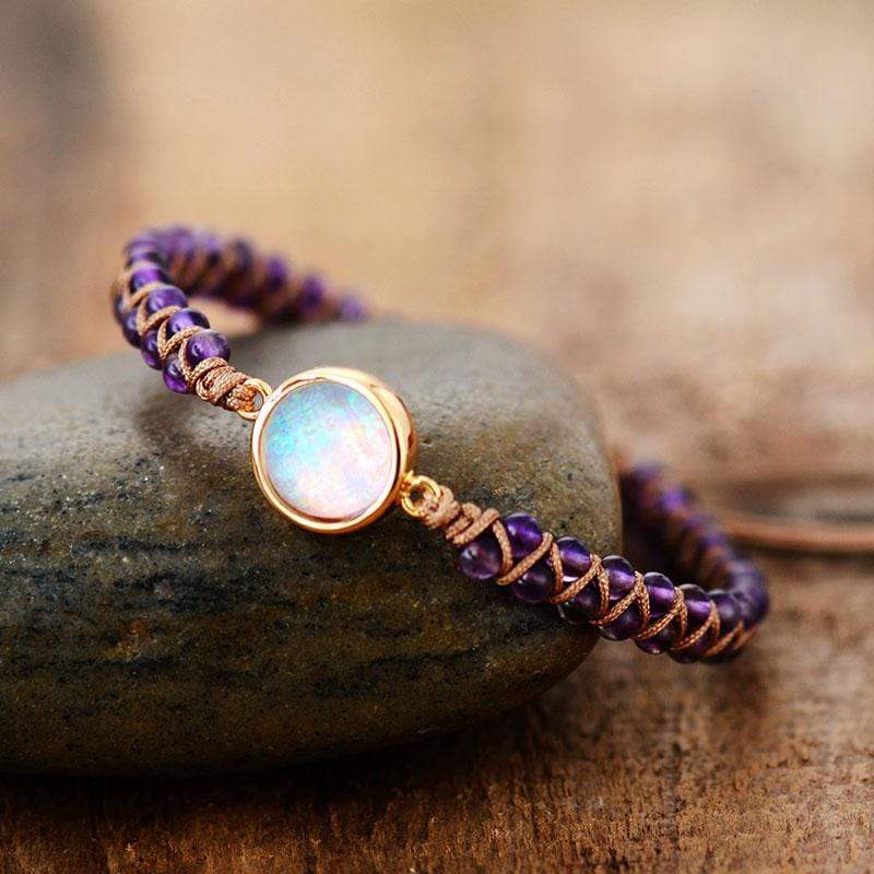 Norvo | Amethyst-Opal Yoga-Armbånd - Aurielle