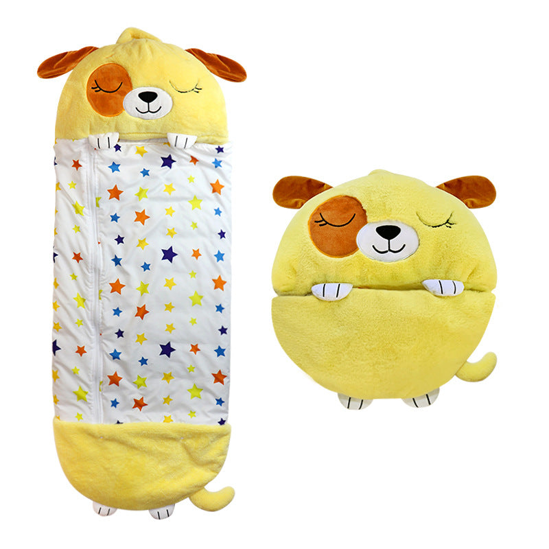 Plush leketøy og sovepose i ett for varme, trygge netter
