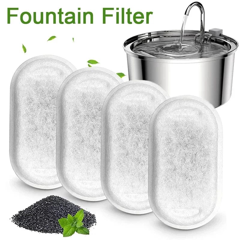 Norvo | 16 sett kattevannfontenefilter for 108Oz/3.2L og 67Oz/2L justerbar vannstrøm kjæledyrvannfontene kattfontene tilbehør