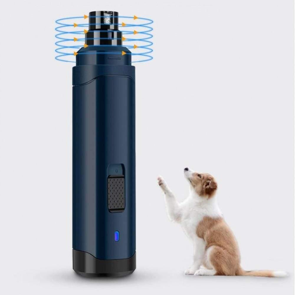 Norvo | Hundeklør-saks Elektrisk kjæledyr-negleklipper Slipemaskin for hund katt klo pleie Trimmer Cutter skjønnhet negl Mølle kjæledyrutstyr N10 (Blå)