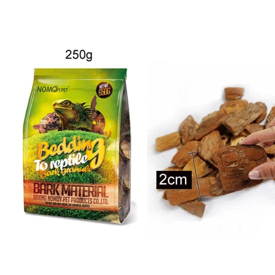 Norvo | 250g/650g Reptil Øgle Skilpadde Slange Tilbehør Strømateriale Furutre Bark Granulat
