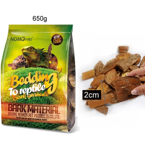 Norvo | 250g/650g Reptil Øgle Skilpadde Slange Tilbehør Strømateriale Furutre Bark Granulat