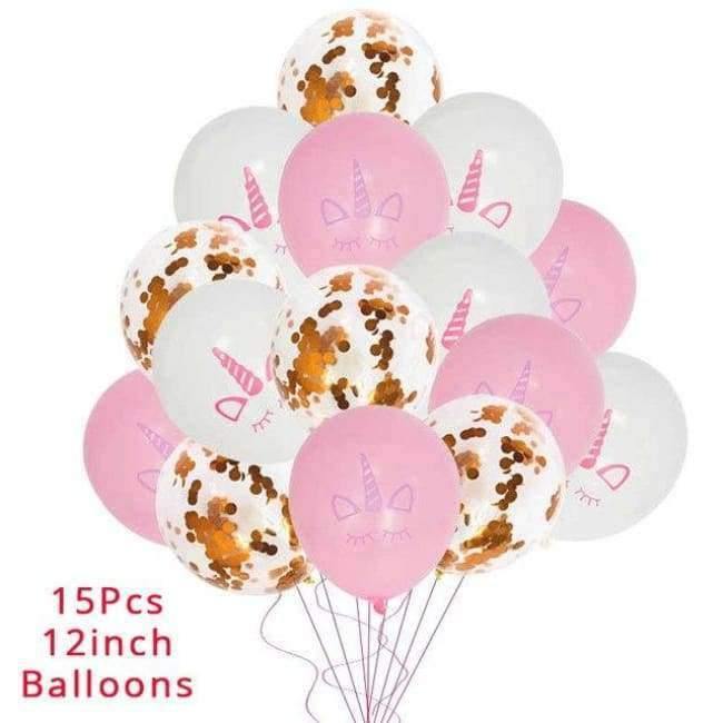 Norvo | Enhjørning Fest Servise Sett Enhjørning Ballonger Serviett Kopp Tallerken Hatt Barn Gratulerer med dagen Dekorasjon Baby Shower Utstyr