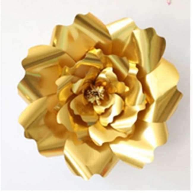 Norvo | 30cm Papirblomster med engangsservise for bursdagsfestdekorasjoner Barn Einhornfest Babyfest Tilbehør