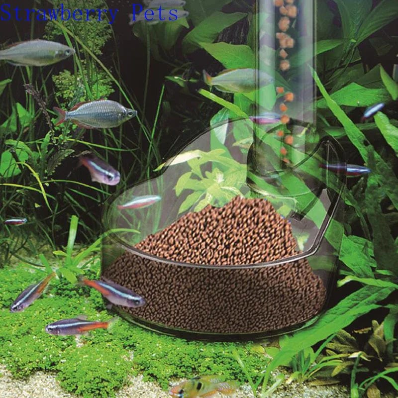 Norvo | Akryl-Akvarium-Fôrslange-Sett Skål Transparent Fiskekar Reker Snegl Fôrdispenser Skål Akvarium Fôringstilbehør Reker