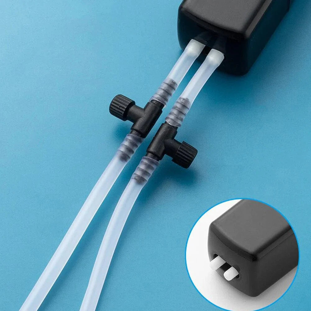 Norvo | USB-Akvariefilter Oksygumpumpe med Luftstein Stille Høyeffektiv Mini-Akvariefilter Fiskebeholdnings Tilbehør