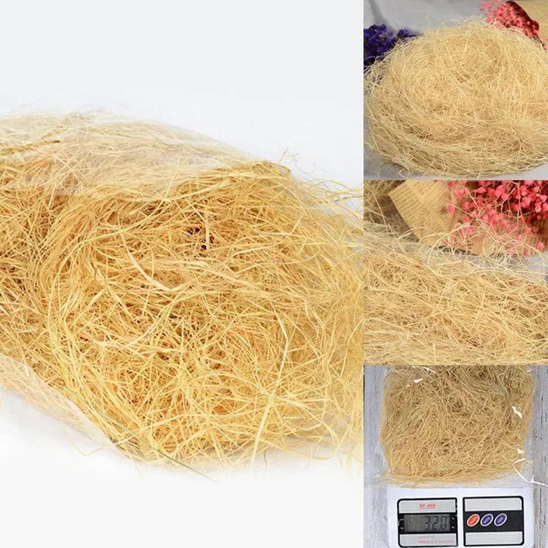 Norvo | 1 Pakke 30g Jute Reirmateriale Rede / Fiber Volierer Fugl Kanarifugl Finker Rede Fyllt Gress Fugleburt Tilbehør Dekorasjon