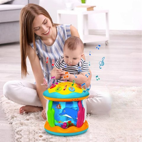 TwinkleDrum - Magisk Babylekestang med Lys og Lyd
