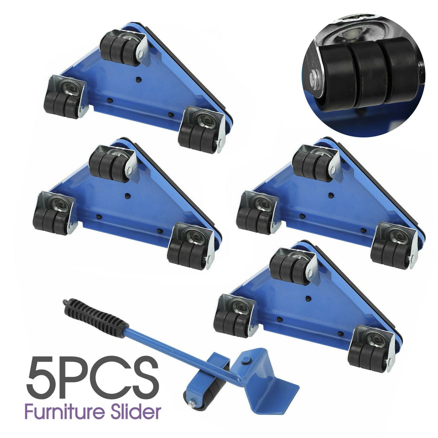 Norvo | Slider Lifter Flytter Hjul Lagring Mover Sett 5Pc