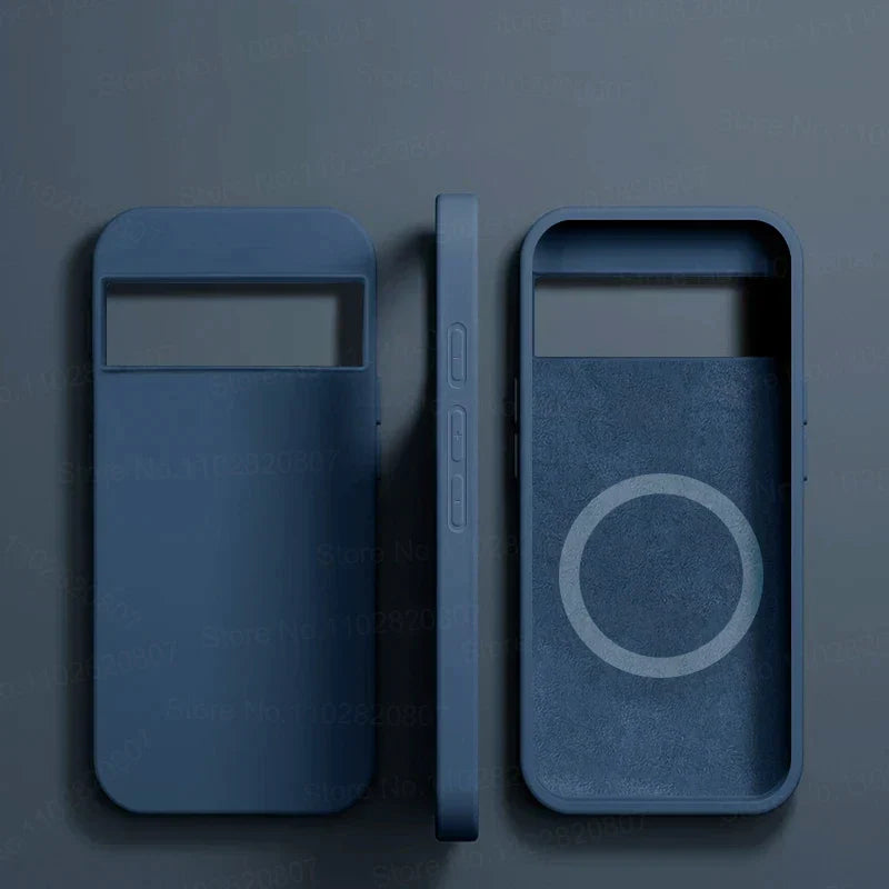 Luksus Magsafe Magnetisk Etui For Google Pixel 8 7 6 Silikon Trådløs Lading Sjokkresistent Etui