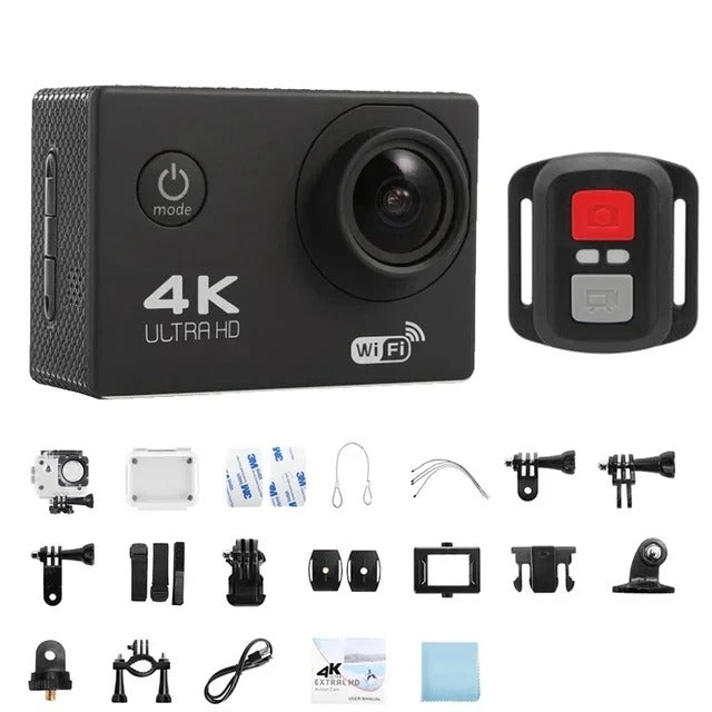 Norvo | Ultra HD Sport Pro Kamera - Wifi-aktivert og vanntett for vlogging og utendørs sport