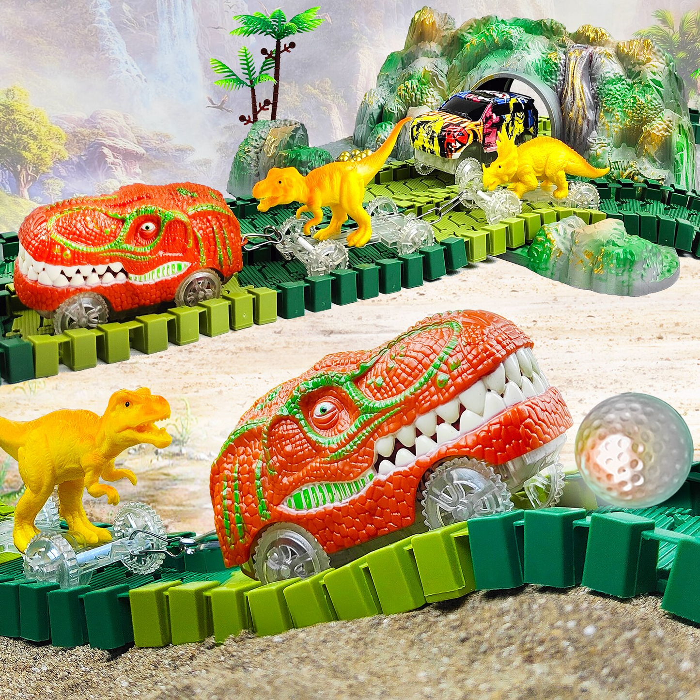 Norvo | Dinosaur Togsett Interaktivt Lekesett for Barn