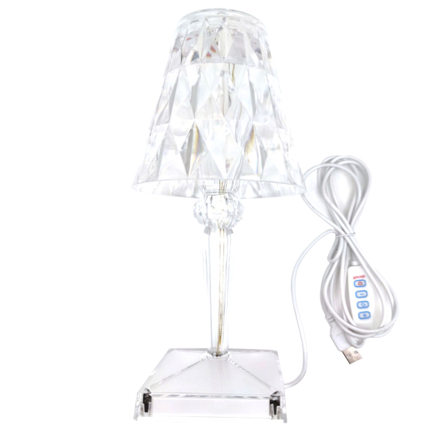 KristalGlow Touch Lampe - Elegant Bordlampe med Berøringssensor og USB | Skanto