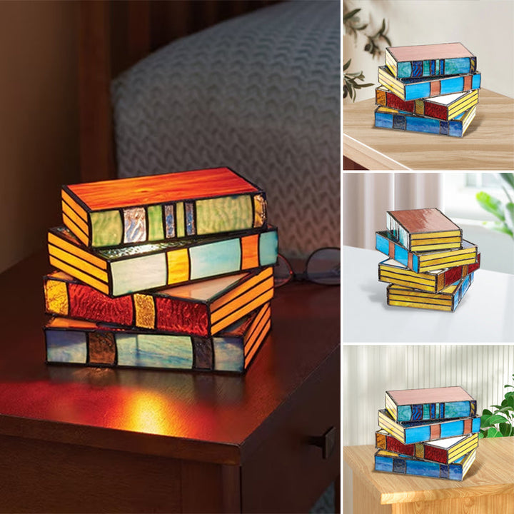 Fargerik bordlampe laget av harpiks | Skanto