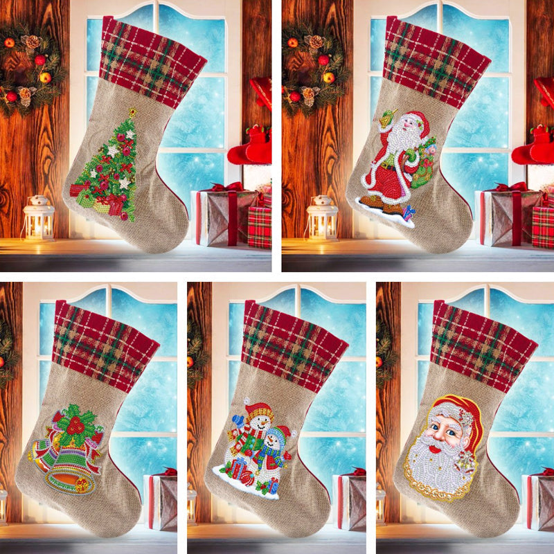 Skanto | Diamantmaling Xmas Rhinestone Sokke Broderi Mosaikk Gavepose
