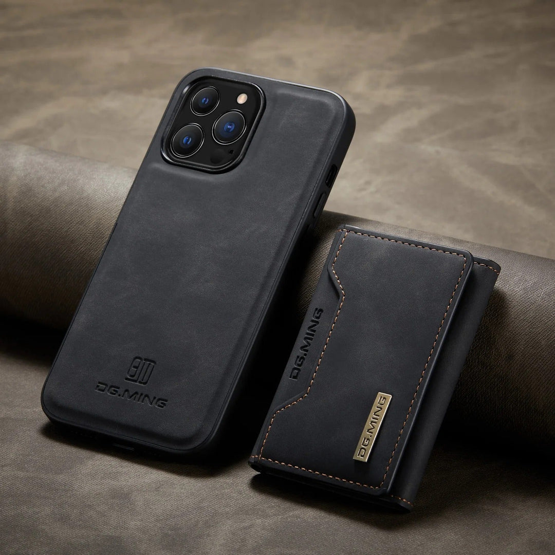 Skanto | 2 i 1 avtakbar skinnlommebokdeksel for iPhone
