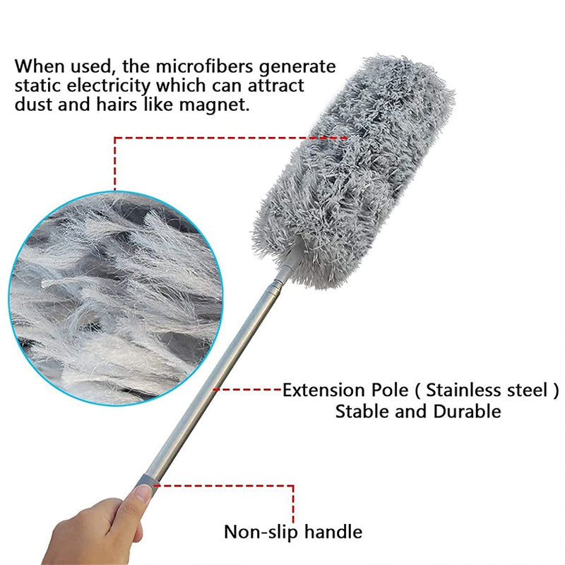Rustfritt stål uttrekkbar fiber støvkost | Skanto