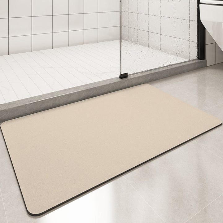 Solid Color Anti-Slip Badematmyk Rask-Dry Vaskbar Dusjmatte | Skanto