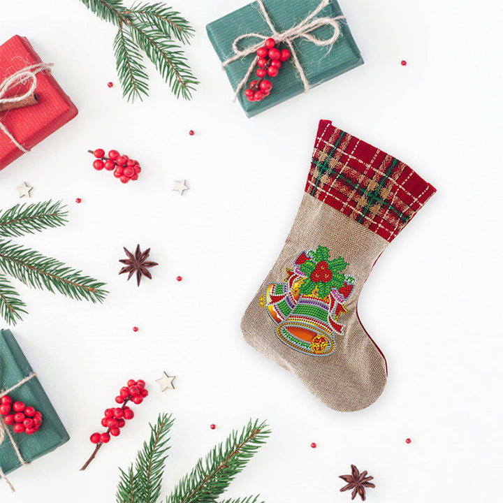 Skanto | Diamantmaling Xmas Rhinestone Sokke Broderi Mosaikk Gavepose