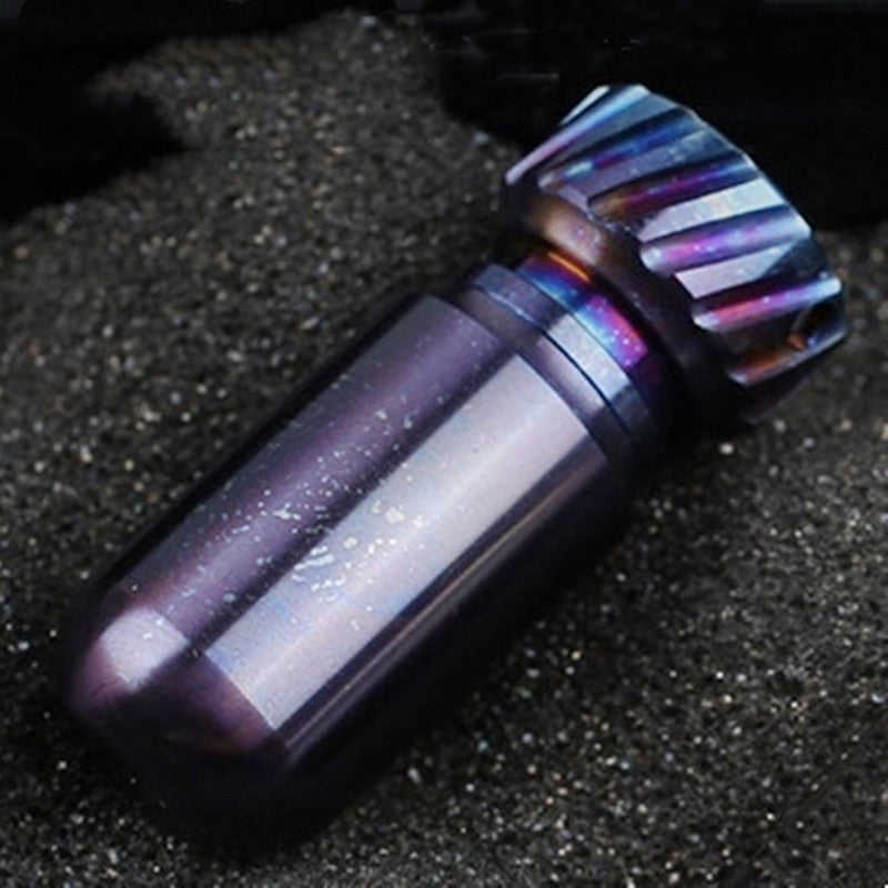 Norvo | Bærbar Vanntett Titanlegering Pilleboks, for Utendørs, Camping, Reising