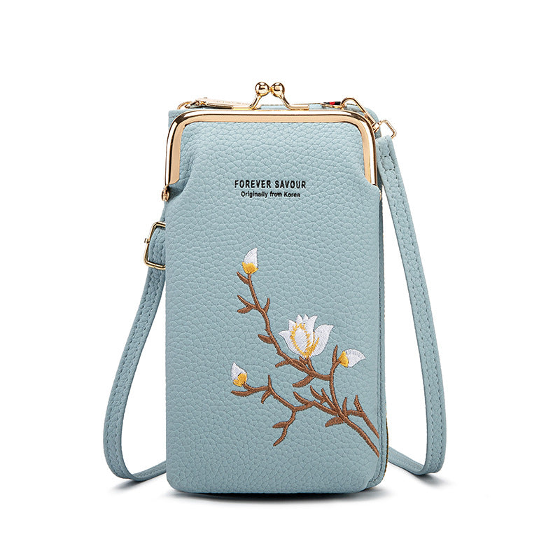 Skanto | Brodert kvinne crossbody lommebok