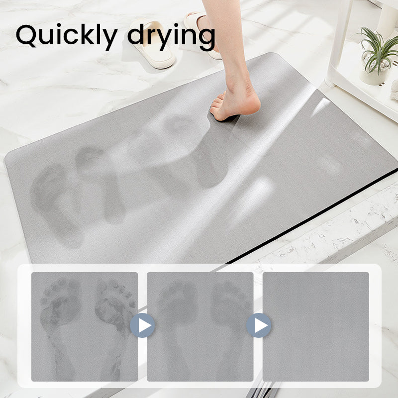 Solid Color Anti-Slip Badematmyk Rask-Dry Vaskbar Dusjmatte | Skanto