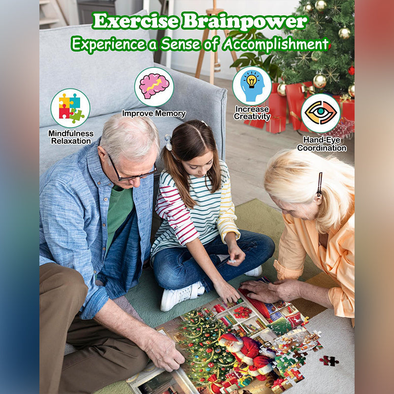 Norvo | 1000PCS Jule puslespill Adventskalender - Julegave