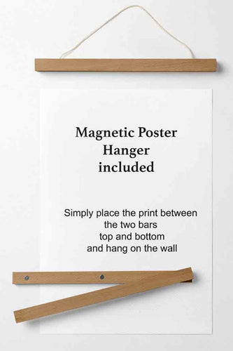 Amsterdam byplakat med akvarell silhuett og oppheng