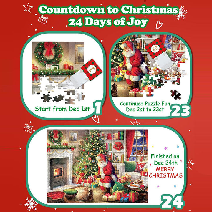 Skanto | 1000PCS Jule puslespill Adventskalender - Julegave