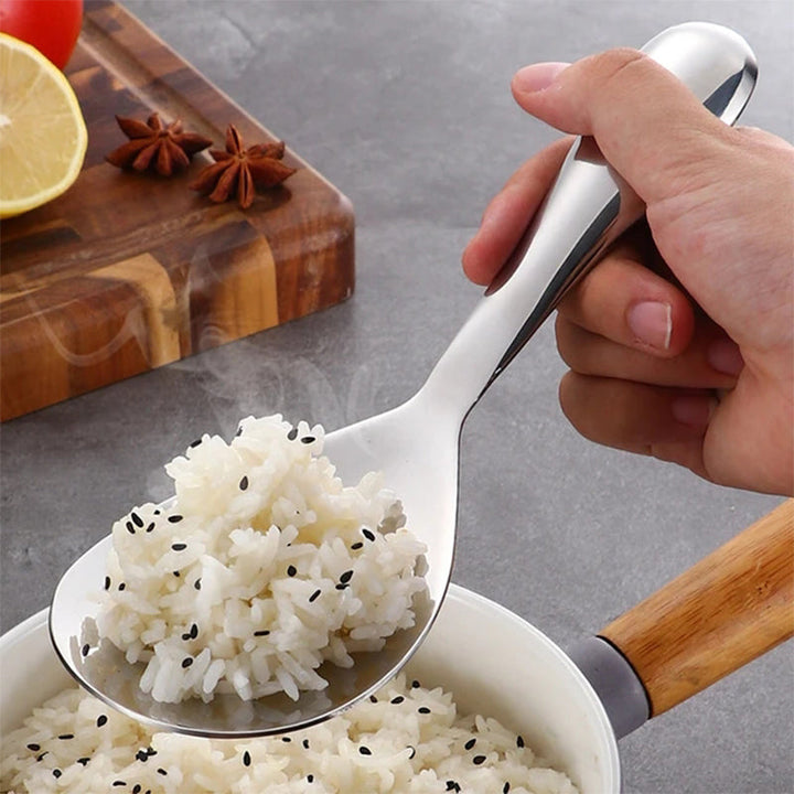 Tykk rustfritt stål non-stick ris skje | Skanto