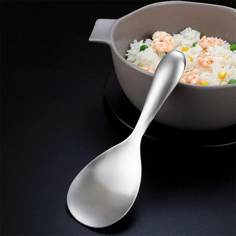 Tykk rustfritt stål non-stick ris skje | Skanto