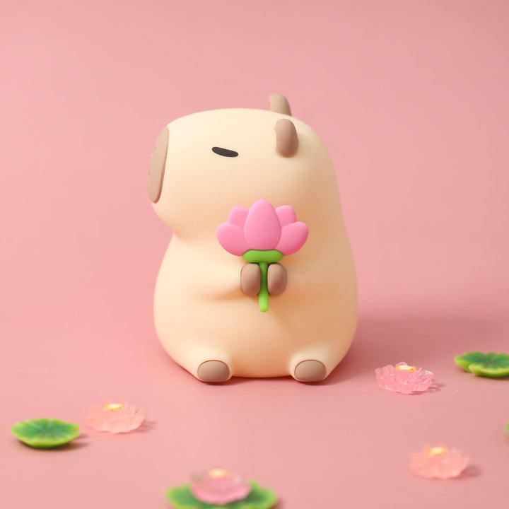 Garduru2024 Capybara Silikon Nattbordlampe | Myk og Barnevennlig | Perfekt Gave til Barn og Jenter