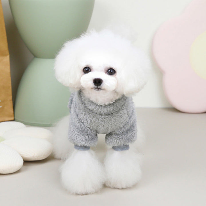 Fleece Pet Elastisk Overall med Leash Ring Skanto