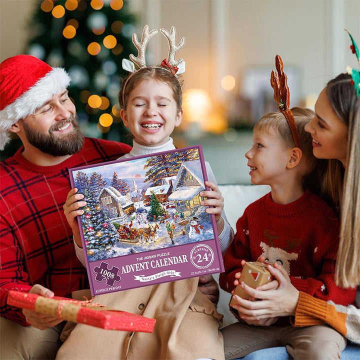 Skanto | 1000PCS Jule puslespill Adventskalender - Julegave