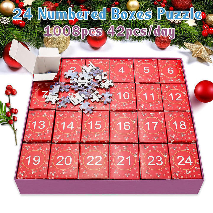 Skanto | 1000PCS Jule puslespill Adventskalender - Julegave