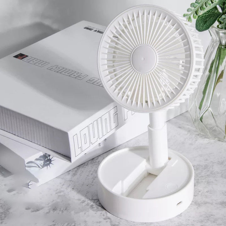 Mini vifte med sammenleggbar teleskopisk telefonholder | Skanto