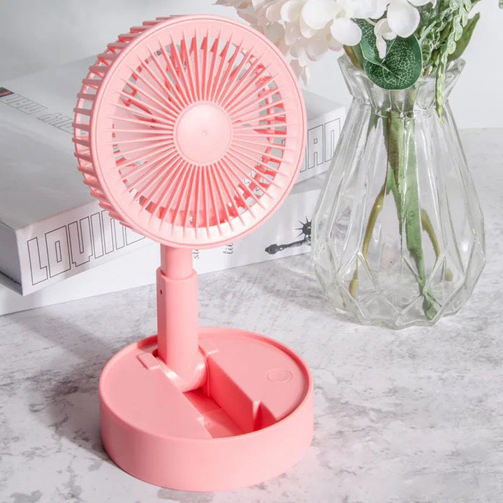 Mini vifte med sammenleggbar teleskopisk telefonholder | Skanto