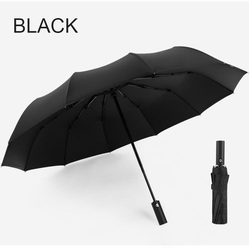 Skanto | 12-Rib Regn/UV Folding Paraply, med Auto Åpne Lukk & Vindresistent Tak, for Reise, Pendling & Mer