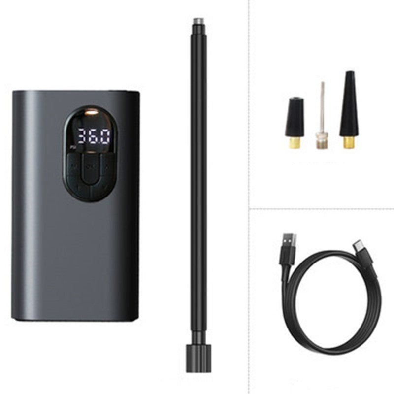 Skanto | Bærbar oppladbar bilhjul-pumpe, med smart digital dekktrykkdeteksjon og 2400mAh batteri, for bil, sykkel, motorsykkel