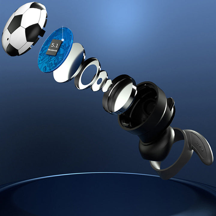Skanto | TWS Bluetooth5.1 Trådløse Ørepropper, med Unik Fotball Design, LED Batteri Display & Lanyard